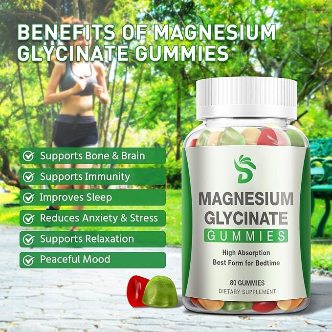2 Packs Magnesium Glycinate Gummies