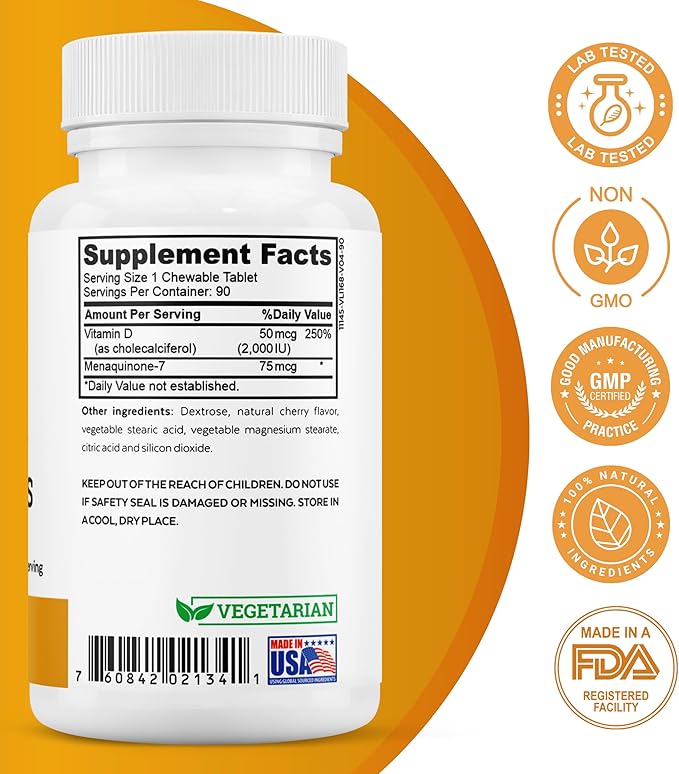 Sleep Well &amp Vitamin D3+K2 Chewables Bundle