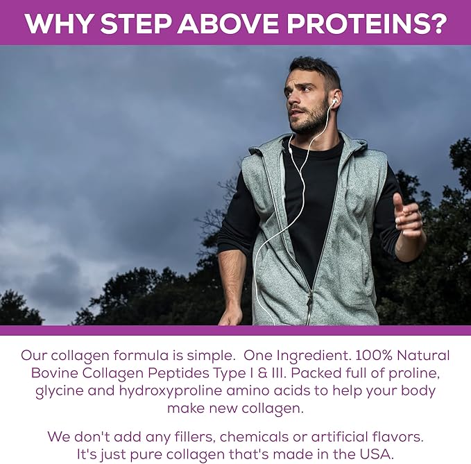 Original Collagen Peptides 100% Natural Bovine Premium Hydrolyzed Type I-III 12 Oz