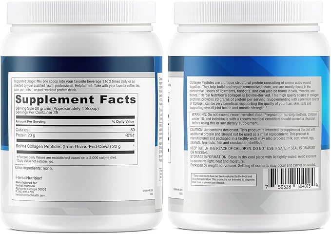 Ultra Pure Collagen Peptides Powder Hydrolyzed Proteins are Vital Proteins for Skin Hair Nails and Joint Health Keto Paleo Friendly Non-GMO Gluten Free 25 20mg Servings Three Containers