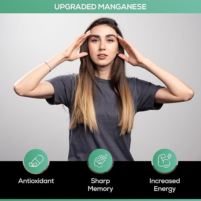 Upgraded Formulas Manganese Supplement with Liquid Nano Minerals - Antioxidant Sharper Memory and Increased Energy - Vegan Paleo (2 Fluid Ounces)