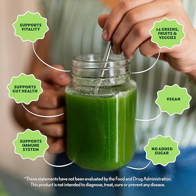 Amazing Grass Greens Blend Superfood: Super Greens Powder Smoothie Mix with Spirulina Chlorella Beet Root Powder Digestive Enzymes Prebiotics &amp Probiotics Original 15 Servings (Packaging May