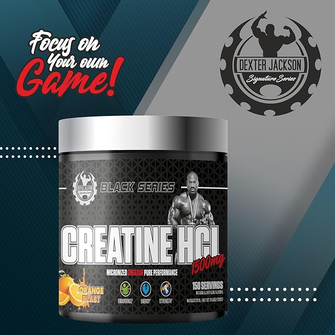Black Series Creatine Hcl 1500mg | 300g (150 Serving Orange Blast)
