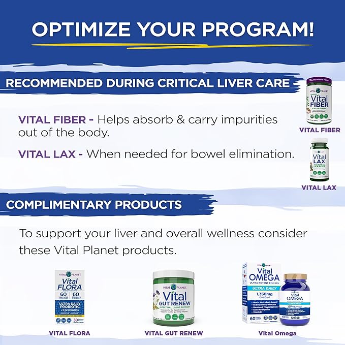 Vital Planet – Critical Liver Care Liver Cleanse Detox &amp Repair Daily Support with Milk Thistle NAC Supplement N-Acetyl Cysteine Dandelion Turmeric Berberine Alpha Lipoic Acid TMG 90 Capsul