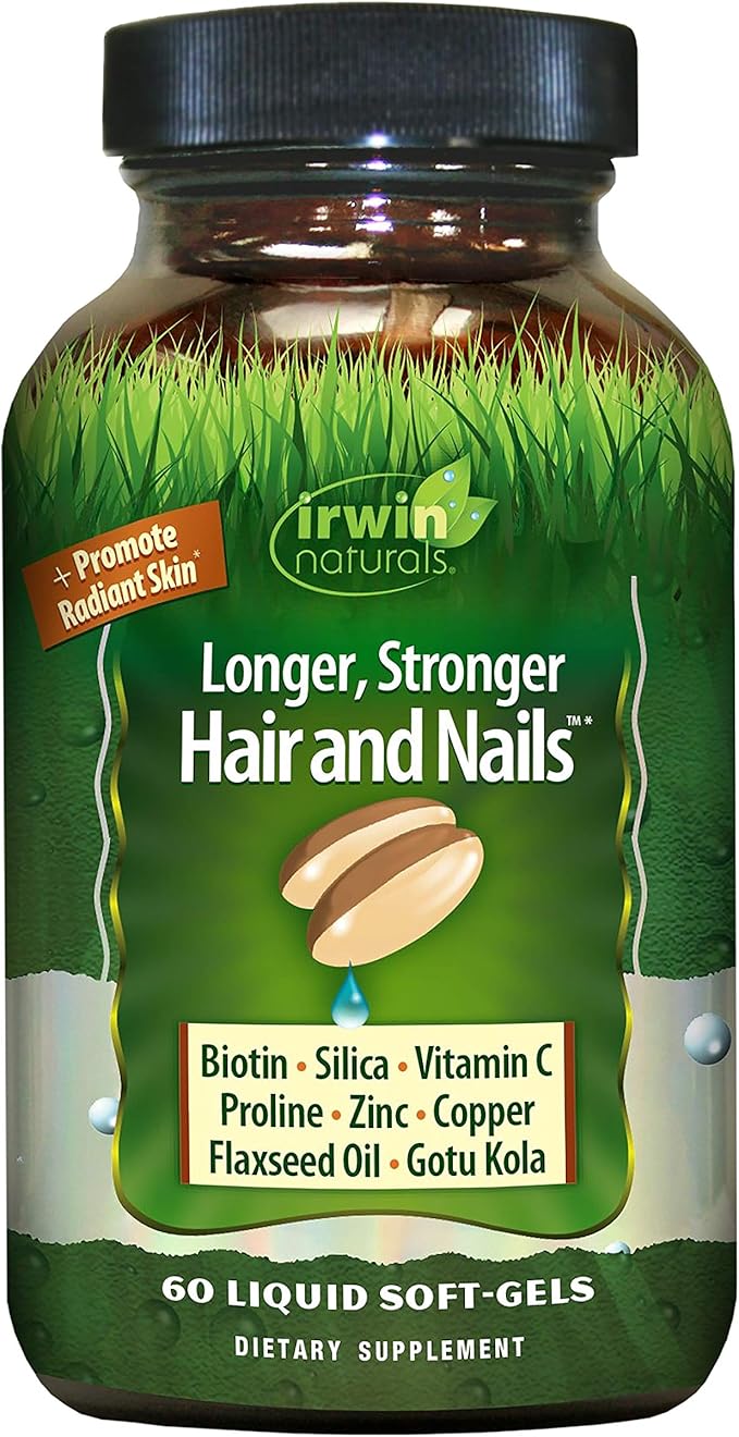 Healthy Skin &amp Hair Plus Nails by Irwin Naturals Nutrient Rich Provides Shine and Strength 60 Liquid Softgels