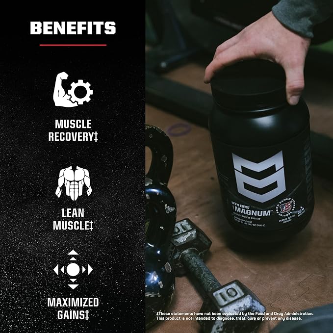 MTN OPS Magnum Protein Powder 23g Protein per Serving Whey Protein Blend with BCAAs Low Sugar Gluten Free 30 Servings Peanut Butter Banana