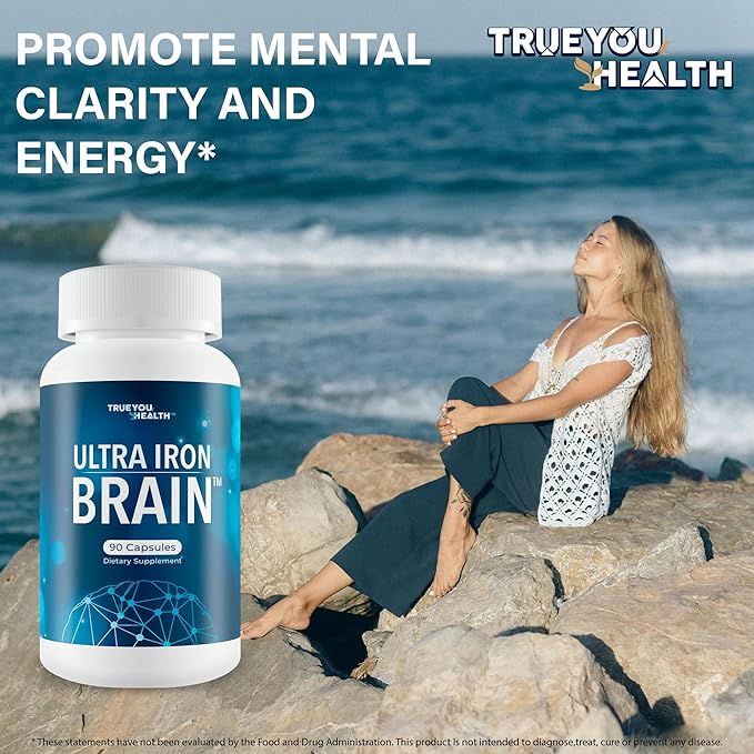 Ultra Iron Brain - Improved Memory Formula - Our Best Iron Brain Cognitive Support Supplement - Advanced Brain Booster Focus Supplement - Mental Alertness And Focus Supplements - Mental Focus Vitamins