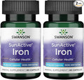 Swanson Sunactive Non-Irritating Iron 15 Milligrams 90 Capsules (2 Pack)