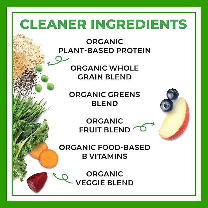 Orgain Organic Vegan Meal Replacement Protein Powder Creamy Chocolate Fudge - 20g Plant Based Protein Gluten Free Dairy Free Lactose Free Soy Free No Sugar Added For Smoothies &amp Shakes - 2.