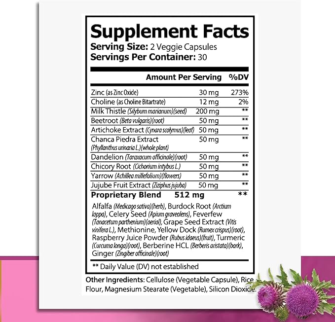 GreeNatr Liver Cleanse Detox &amp Repair Formula – Milk Thistle Berberine Ginger Beet Root Dandelion Root Artichoke Extract and Chanca Piedra for Optimal Liver Health Support (6 Bottles)