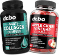 Multi Collagen Peptides &amp ACV Gummies - Type I II III V &amp X Multi Collagen for Women &amp Men Complex Capsules for Skin Hair &amp Nails - ACV Apple Cider Vinegar Gummies to Detox Clean