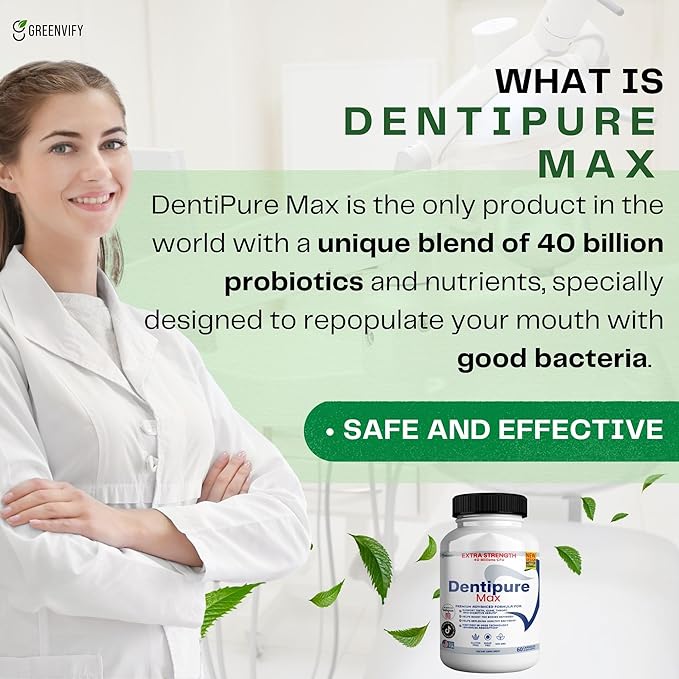 Dentipure Max Probiotic Supplement 40 Billion CFU 60 Capsules Supports Teeth and Digestive Health (3)