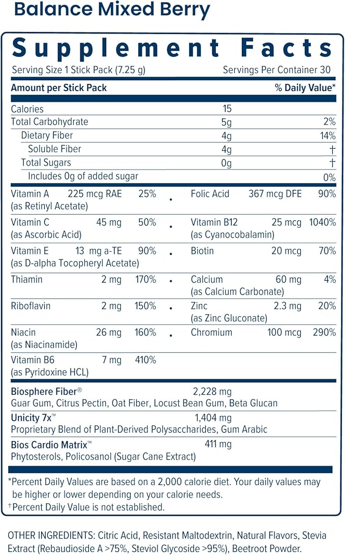 Unicity Balance Mixed Berry Stick Packs (30 Count)