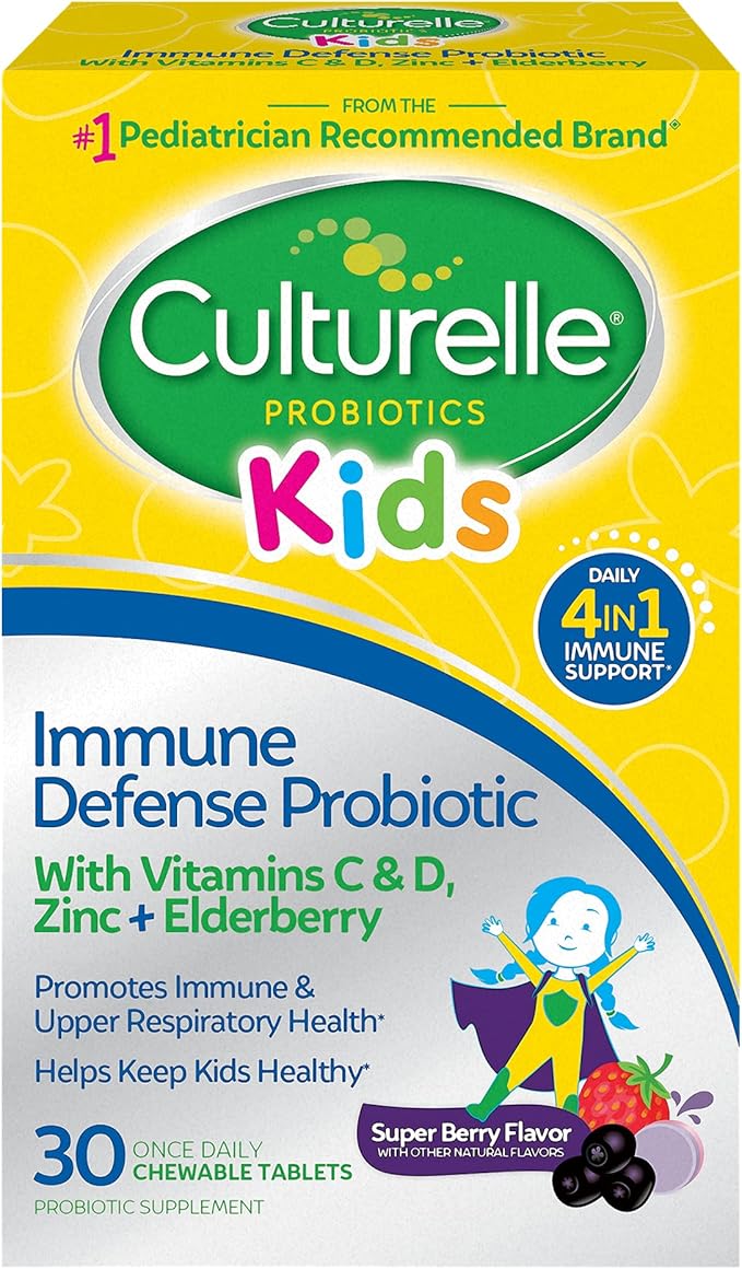 Culturelle Kids Complete Chewable Multivitamin + Probiotic for Kids &amp Immune Defense Probiotic with Vitamin C