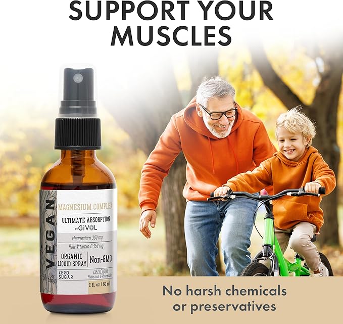 Tri Magnesium Complex - Magnesium Biglycinate Citrate &amp Taurate Liquid Spray 300mg w/Raw Vitamin C and Organic ZINC Boost Mist 40mg (Extra Strength) - Sugar Free with VIT C and Elderberry Extract