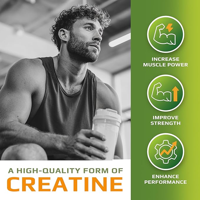 MFL Muscle Creatine | 3 Forms of Micronized Creatine | 10g | 0 Sugar | Sweetened with Stevia | All-Natural | 60 Servings (Fruit Punch)