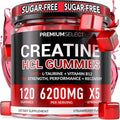 Creatine HCL for Adults 120 Gummies 6200mg - HCL Creatine Advanced Complex with L-Taurine + Vitamin B12 for Men &amp Women Muscle Strength &amp Builder Energy Boost Pre-Workout &amp Recovery Supp