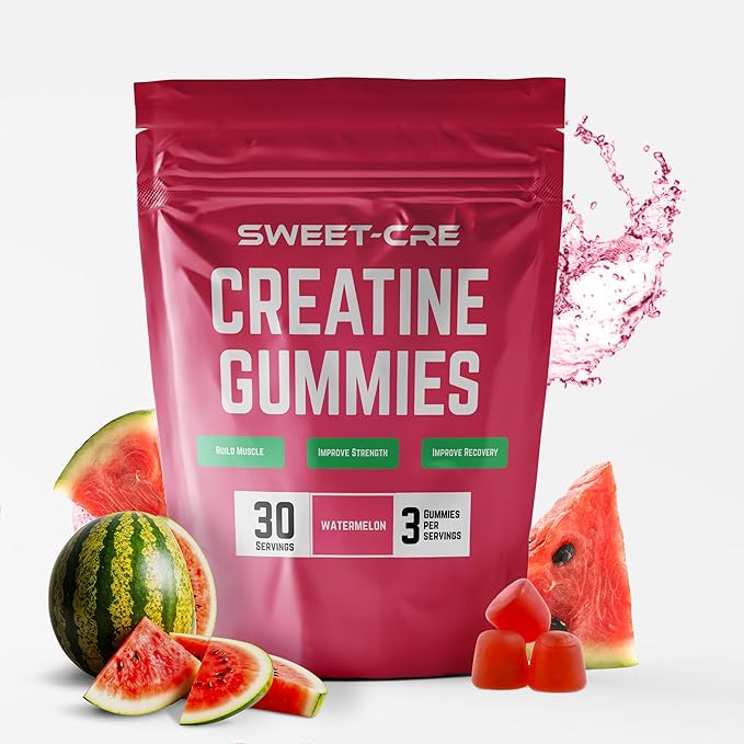 Creatine Monohydrate Gummies – 90 Count 4500mg Creatine Supplement Energy Chews – Delicious Watermelon Flavor – No Added Sugars Artificial Flavors – Ideal for Gym Pre Workout Gummies