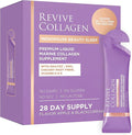 Revive Collagen Menopause Beauty Sleep — Hydrolyzed Marine Collagen Drink for Women 7500MG Zinc Chicory Root Fiber Vitamin D &amp K Supports Sleep Quality Apple &amp Blackcurrant Flavour — 28