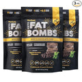 MariGold Keto Fat Bombs Snacks - Mint Chocolate Chip - Low Carb Collagen Rich Organic Cocoa Butter Dark Chocolate Organic Peppermint Gluten-Free Non-GMO (3 bag 5 Servings Each) No Weird Aftert