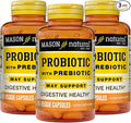 Mason Natural Probiotic with Prebiotic 120 Day Supply for Normal Digestive Function &amp Improved Gut Health 3 Pack
