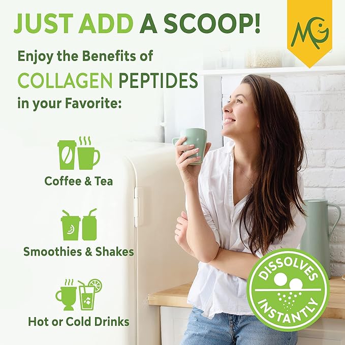MariGold Grass-fed Collagen Peptides Powder Hot Cocoa 1LB - 100% Pure Type I &amp III Bovine Hydrolyzed Collagen Non-GMO Hormone Free Soy Free Gluten Free Dairy Free Keto-Friendly