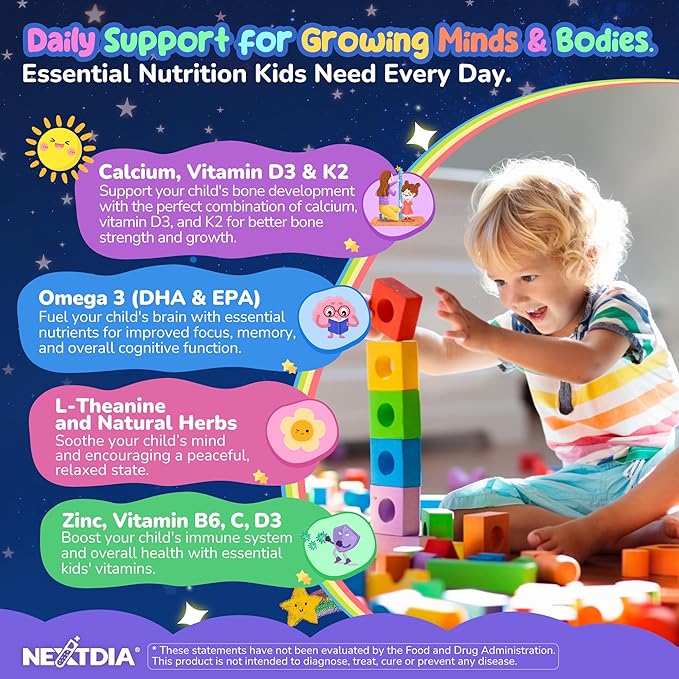 Sugar Free Kids Magnesium Gummies 2 Pack + Fiber Gummies for Adults 2 Pack