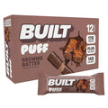 BUILT Bar Puff Protein Bars - Brownie Batter - 17g Protein Snack Bars with Collagen - Calorie Conscious &amp Gluten Free - 12 Count