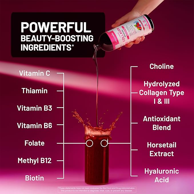 NatureWise Hydrolyzed Liquid Collagen for Women &amp Men 4000mg - Multi Collagen Peptides + Biotin + Vitamin C + Vitamin B Complex &amp Hyaluronic Acid - Mixed Berry - 15.22 fl oz[45 Day Supply]
