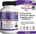 Dentuvium Max Probiotic Supplement - 40 Billion CFU - Supports Teeth Gums Throat Digestive Health - Gluten Free Sugar Free Non-GMO - 60 Capsules (1)