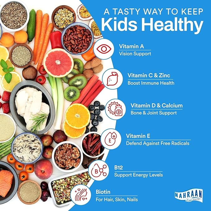 Halal Vitamins for Kids &amp Halal Multivitamins Gummies for Adults - Multivitamins A C D E B6 B12 - Non-GMO Vegetarian Halal Gummies - 90 Count Each