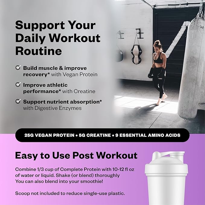 Complete Protein 25g Yeast Protein + 5g Creatine Monohydrate Vegan Dairy-Free Informed Sport Certified Post-Workout Recovery for Endurance Athletes Chocolate 21 Servings