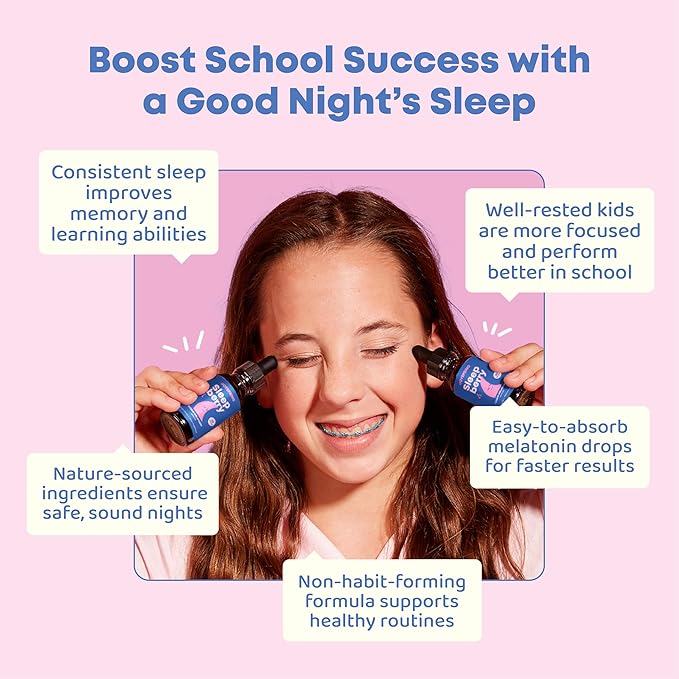 JoySpring Magnesium Citrate and SleepBerry Melatonin Liquid for Kids