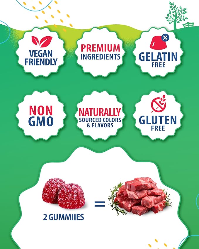 SUNNY SAM Zinc Gummies for Kids &amp Iron Gummies for Adults Iron Vitamins with Vitamin C