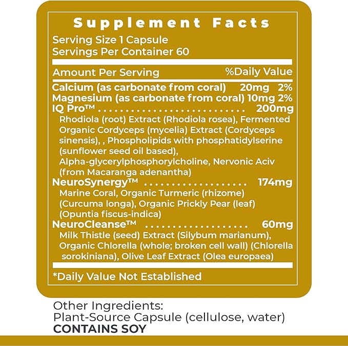 Premier Research Labs CereVen - Herbal Brain Supplement for Memory &amp Focus Featuring Rhodiola Rosea Rhodiola Rosea Supplement for Brain Health Support - 60 Vegetarian Capsules