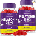 WellYeah Melatonin Gummies 20mg (2 Pack) | Sleep Support | Maximum Strength Melatonin 20mg Gummies for Adults | Fast Dissolved | Great Berry Flavor | 60 Count | Vegan Non GMO
