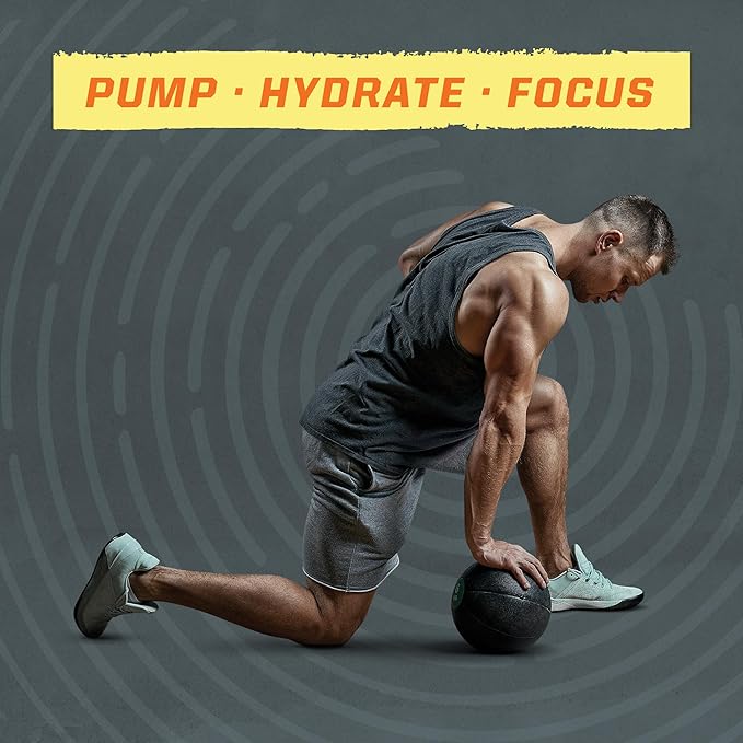 Sunwarrior Pre Workout Powder Energy Drink Non-Stim &amp Caffeine Free | Vegan Plant-Based Supplement | Pump Hydrate Focus Endurance &amp Strength Builder | Yuzu Mango Flavored 30 Serving Active Pre