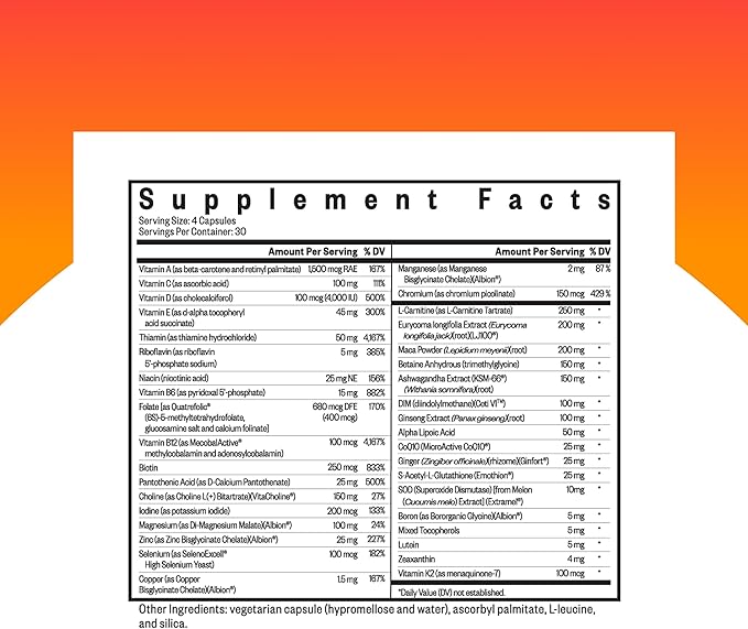 Optimal Man Multivitamin &amp Optimal Electrolyte: Men’s Fertility &amp Daily Nutrition + Electrolyte Powder for Energy &amp Digestion Berry (30/30 Servings)