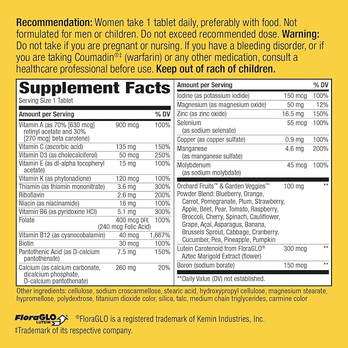 Nature’s Way Alive! Women’s 50+ Complete Multivitamin High Potency B-Vitamins 50 Tablets