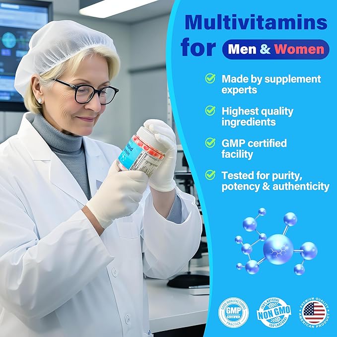 Methylated Multivitamin for Women &amp Men Gummies w/ Omega-3 Calcium D3 K2 Methylfolate &amp B12 TMG Daily Vitamin A C E B Complex Magnesium CoQ10 Probiotic for Overall Health- Vegan Su
