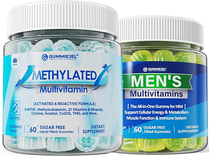 Methylated Multivitamn Gummies 1 Pack + Mens Multivitamin Gummies 1 Pack