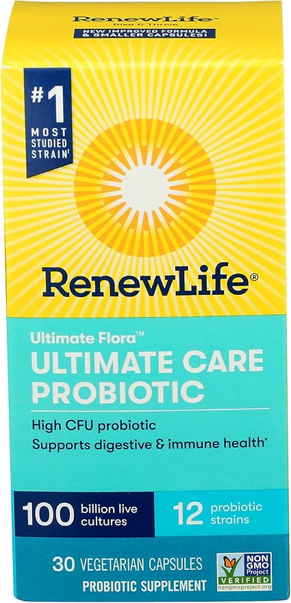 Renew Life Ultimate Flora Care Probiotic 100 Billion 30 Count