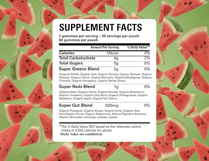 Limitless Superfoods Daily Greens Gummies - 30 Day Supply