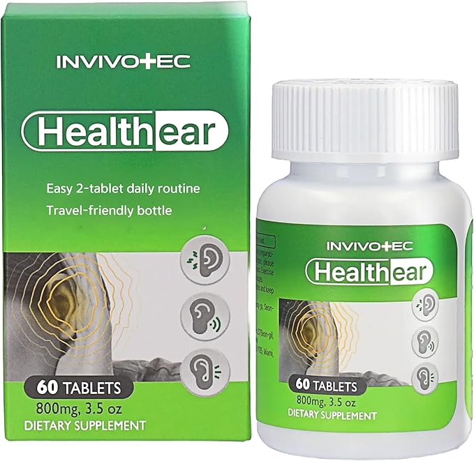 Healthear Auditory Wellness Supplement – Magnesium Vitamin B6 &amp Patented Botanical Complex – Daily Hearing Support Formula – Dietary Supplement for Auditory Health – 60 Tablets