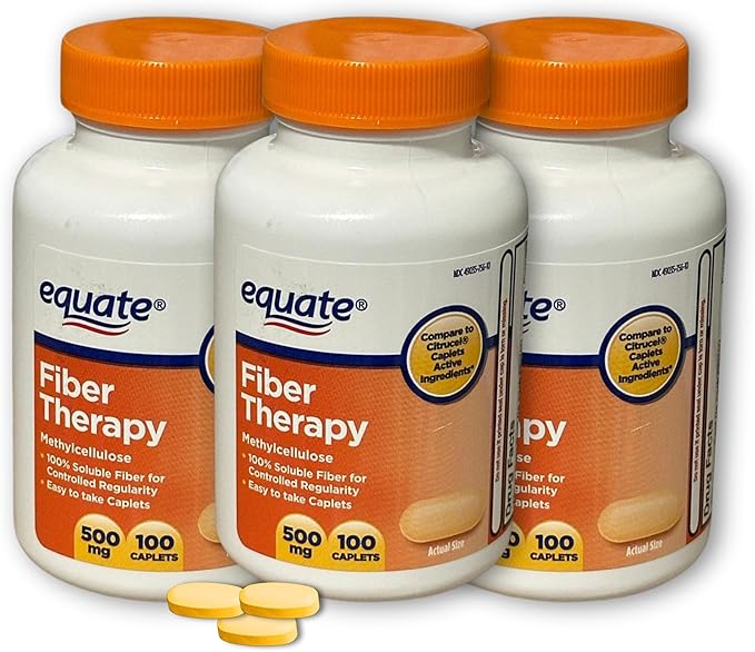 Fiber Therapy Methylcellulose 500mg100ct (Pack of 3)