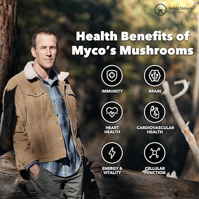 Adapt Naturals Daily Vitality Bundle – Bio-Avail Multivitamin &amp Bio-Acail Myco 8-in-1 Mushroom Complex for Blood Pressure Memory &amp Imune Support – 30-Day Supply