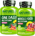 NATURELO Teen Multivitamin - Whole Food 60 Capsules and One Daily Multivitamin for Women 60 Capsules - 2 Month Supply Bundle