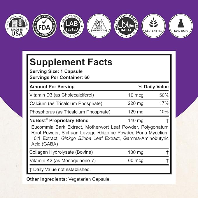 NuBest Bundle Tall 10+ 60 Capsules Tall Kids 90 Chewable Tablets | Height Growth Support for Kids &amp Teens | Calcium Vitamins D3 K2 Collagen &amp Herbal Blend