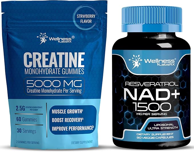WELLNESS LABSRX NAD Capsules with Creatine Gummies | Bundle
