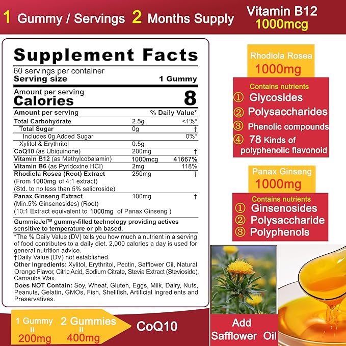 2Pack Potassium Magnesium Gummies + 1Pack CoQ10 Filled Gummies
